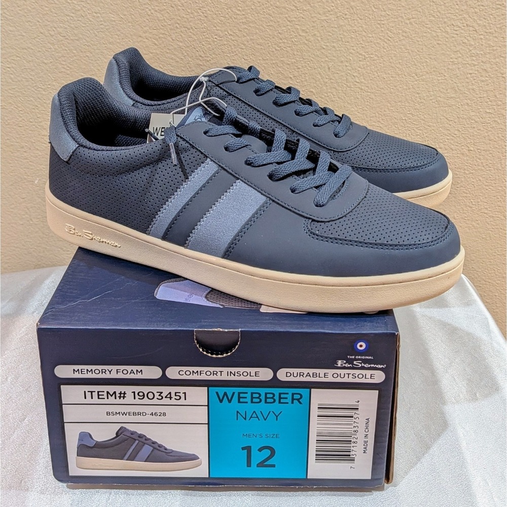 New Ben Sherman Men's Sneaker‎ Shoes Blue Size 12